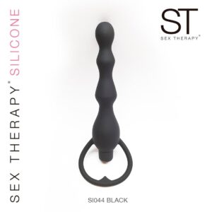 Plug anal con vibrador negro
