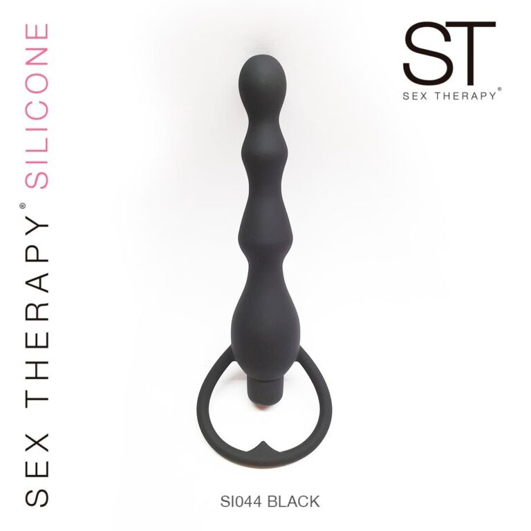 Plug anal con vibrador negro