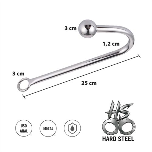Anal Hook dilatador anal metalico con 1 bola